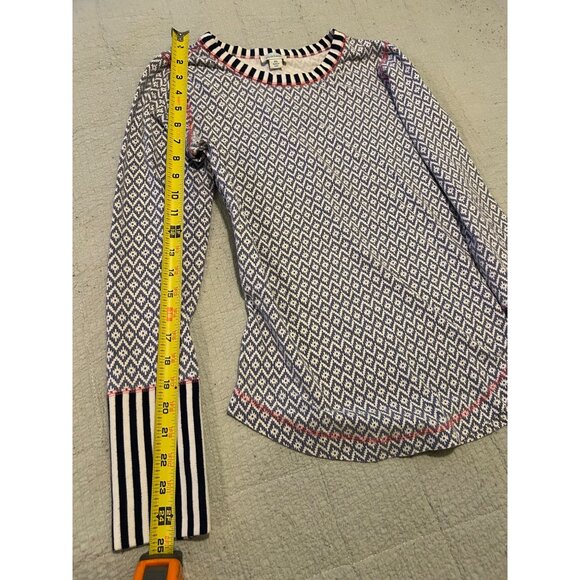 Sundance Thermal Tee T Shirt Size XS Embroidered Geometric Print Bohemian Casual - Picture 3 of 11